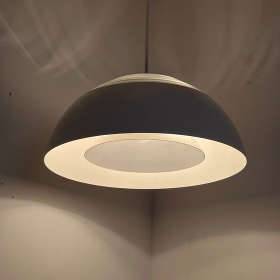 Louis Poulsen AJ Royal, Danish pendant lamp, Arne Jacobsen, 1950, Metal, White, Scandinavian (photo 5 of 17)