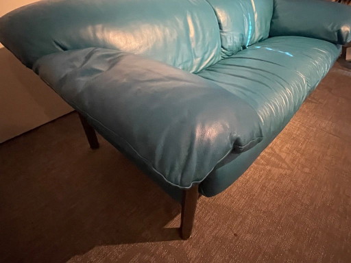Poltrona Frau Pausa Bank – Pierluigi Cerri – Italiaanse designklassieker – 2 zitsbanken, Leather, Metal (photo 2 of 6)
