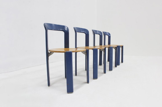 Image 1 of Vintage Bruno Rey dining chairs model 3300 set of 4