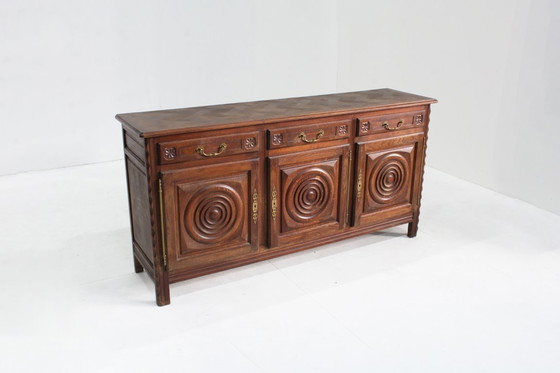 Image 1 of Vintage Brutalist Dudouyt sideboard, 1950s