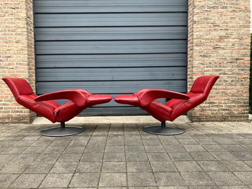2x Jori Symphony Relax Medi Mono-Move Red Leather Very well-kept condition!