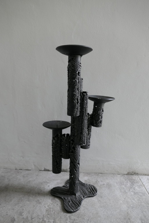 Large Vintage Brutalist Candlestick