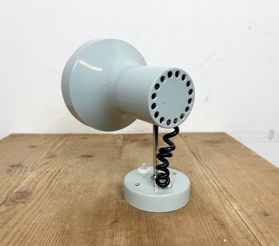 Image 1 of Vintage Grey Metal Wall Lamp by Josef Hurka for Napako, 1970s