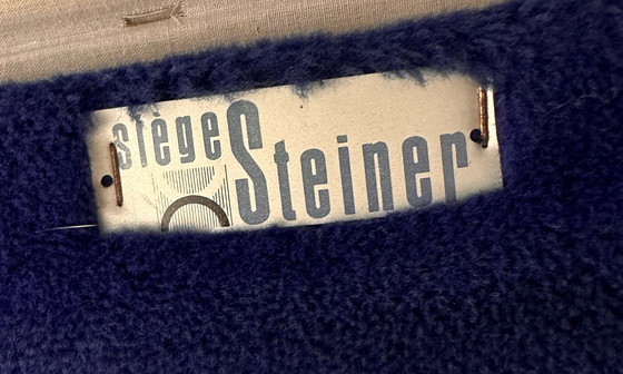 Image 1 of Pair of Royal Blue Galion Lounge Chairs by Steiner (1950s)