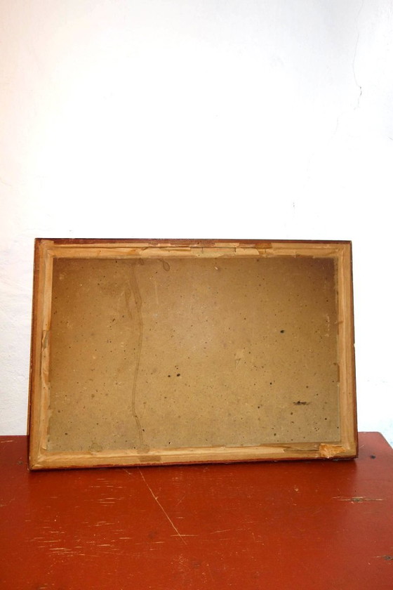 Image 1 of large 1943 signed drawing of pyrenees observatory * framed architectural mountain art * vintage wall decor