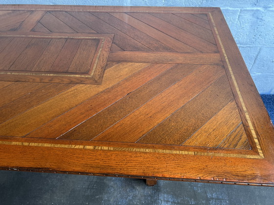 Cherry wood Art Nouveau RAC Royal antique dining table (photo 4 of 12)