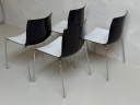 Lot de 4 chaises design Arper Catifa | Blanches | Empilables | Fabriquées en Italie