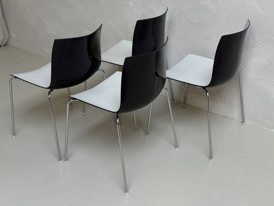 Image 1 of 4 x Design Chair Arper Catifa | White | Stack | Made in Italy