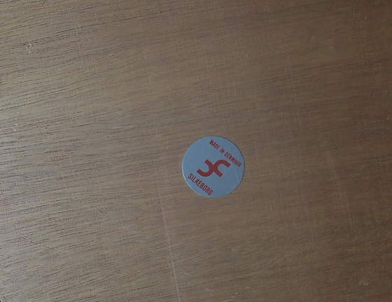 Image 1 of Solid Teak Oval Coffee Table with Swivel Top by Silkeborg, Denmark 1960s