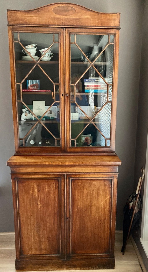 English mahogany antique cabinet