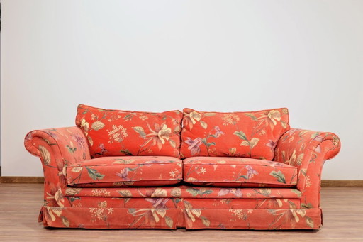 Vintage sofa terracotta flowers bohemian design
