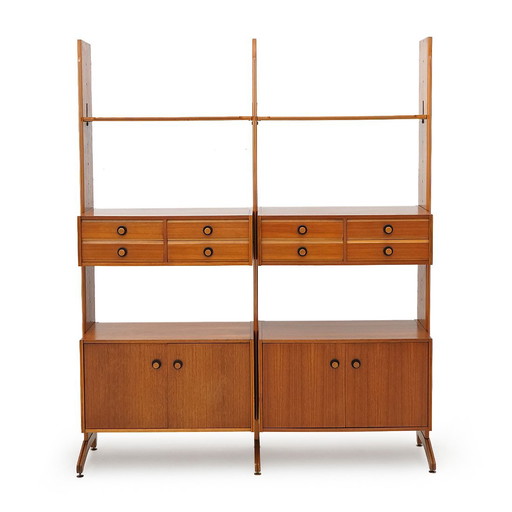 Bookcase with Wooden Uprights by AV Arredamenti Contemporanei, 1960s