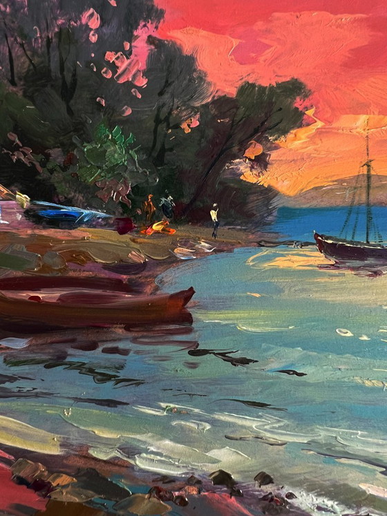 Image 1 of Bateaux au coucher du soleil
