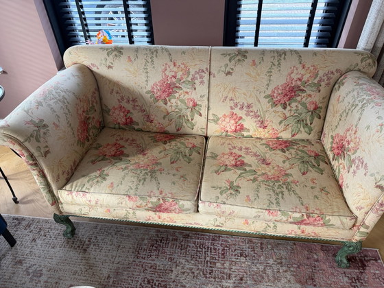 2.5 Seater Italian Design Sofa, 2 seaters, Textile, Wood, Creme (photo 11 of 11)
