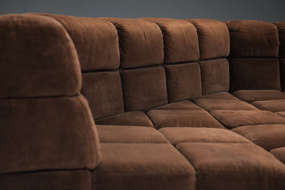 Image 1 of Very rare Castell Sofa in original fabric by Hans Hopfer for Wiener Werkstätte