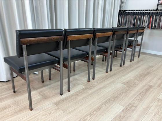 Image 1 of 6x PALI Dining chairs - Louis van Teeffelen for Wébé - 1960s