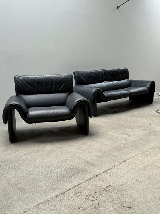 Image 1 of POLTRONA IN PELLE DE SEDE DS 2011 BLU SCURO