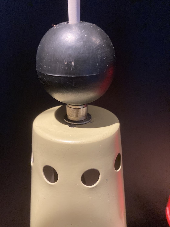 Image 1 of 3x vintage hanglampjes (jaren 60) in 3 kleuren