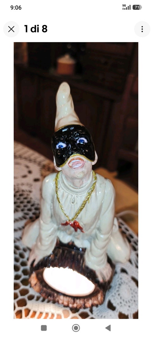 Pulcinella's Fortune Light - Table Lamp with Switch. – tafellampen, Ceramic