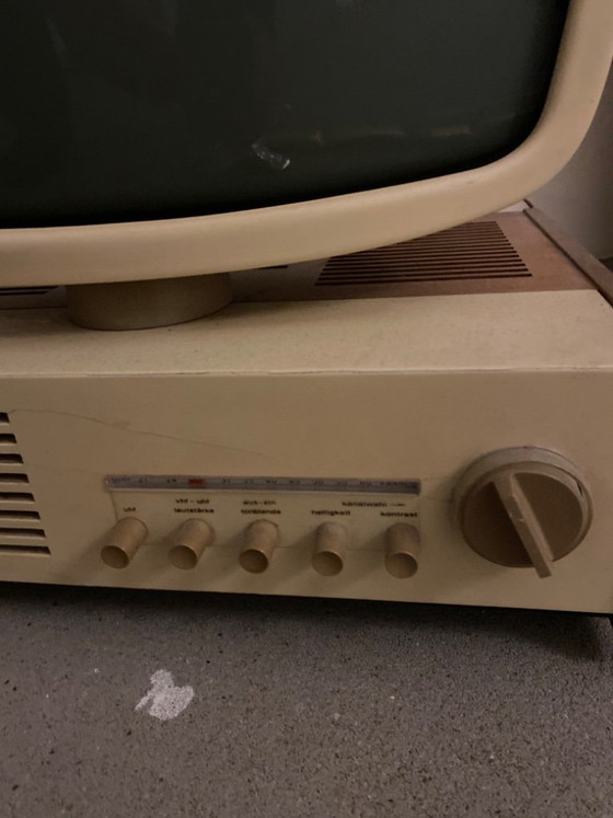Televisore WEGA Vision 3000, crema e legno, Mobili TV, Plastica, Vintage (foto 4 di 5)