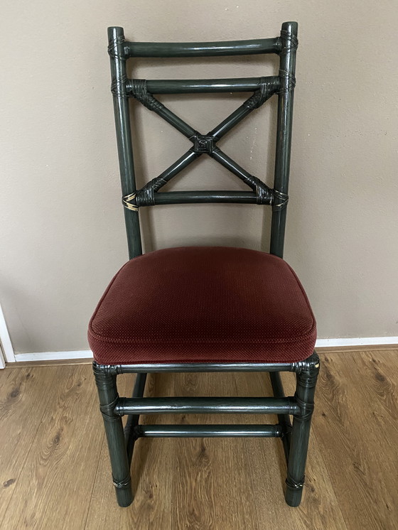 Image 1 of 4x Vintage Gasparucci Italo Faux Bamboo Chairs