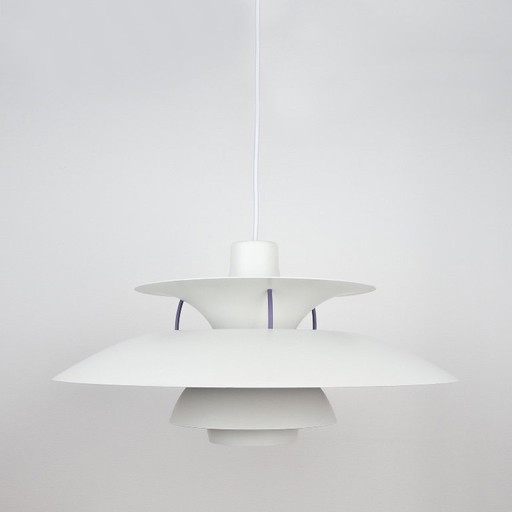 Lámpara colgante PH 5 danesa vintage de Poul Henningsen, Louis Poulsen, 1958 – hanglampen, Aluminium (photo 2 of 9)