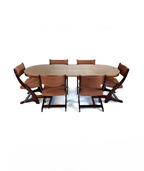 Image 1 of Vintage XL extendable teak dining table, Lübke '60
