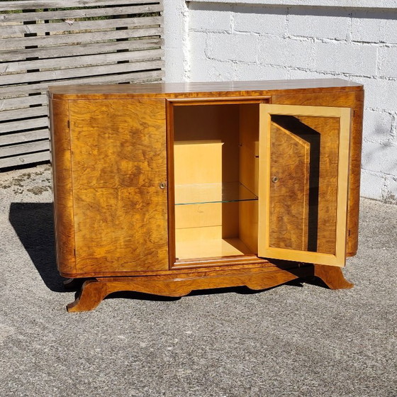 Credenza Art Déco – Credenza in Noce Burl con Vetrina in Vetro - Anni '30 – Credenze (photo 24 of 28)
