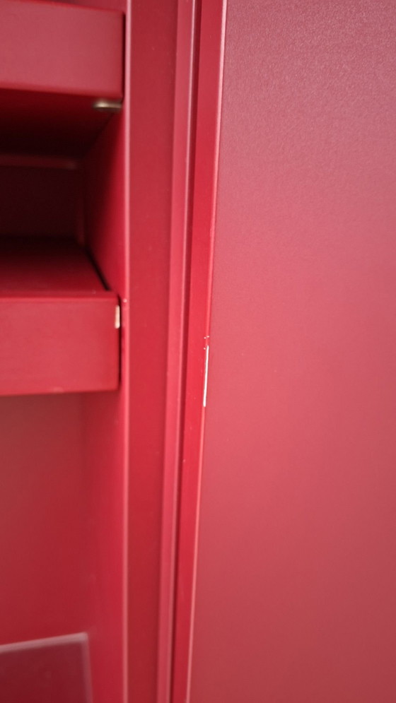 Design bureaukast Tisettanta, Hout, Rood (foto 7 van 9)