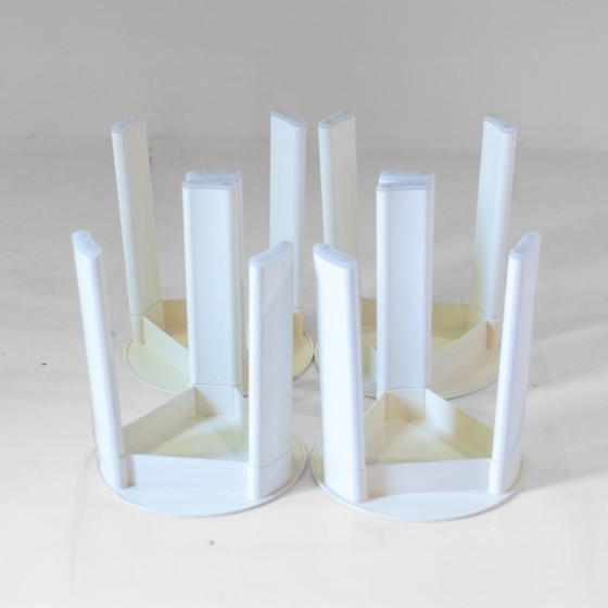 Image 1 of 1x Italian Space Age Plastic Stools by Olaf von Bohr for Gedy, set of four