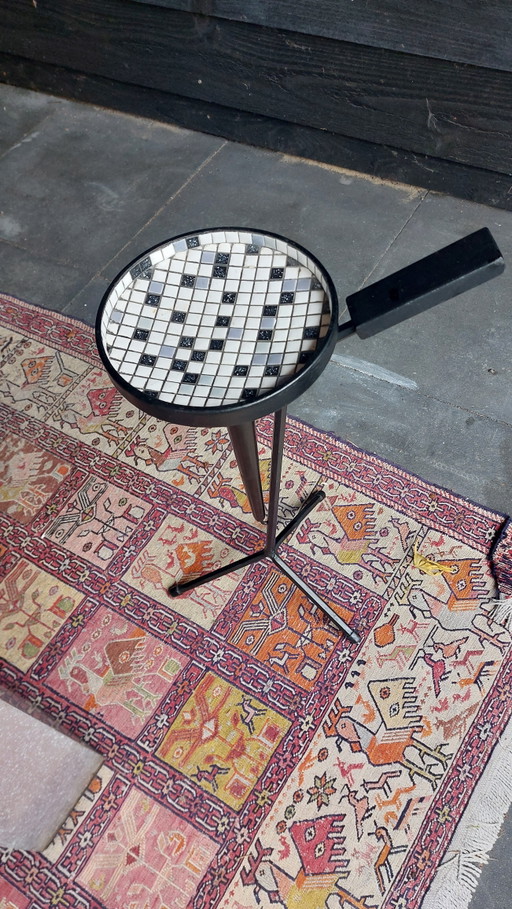 Cendrier d'appoint Cogebi style Mid-Century 1950-60, petite table – bijzettafels, Iron, Ceramic (photo 2 of 8)