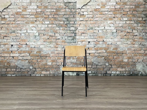 HAY Petit Standard Set van 6 - Hout/Zwart | Daniel Rybakken, Eetkamerstoelen, Metaal, Beige (foto 3 van 15)