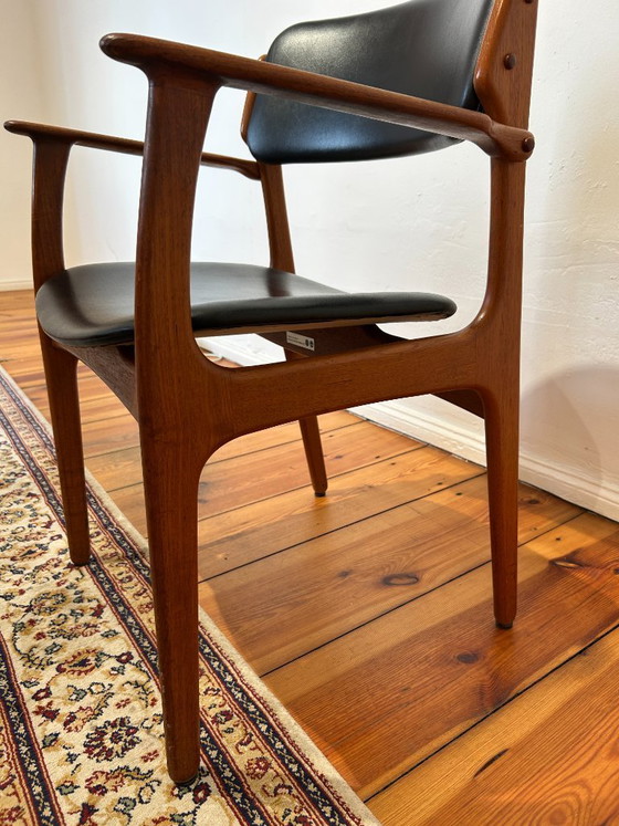 Nr. 1 Dänischer Mid-Century Armlehnstühlen, Teak, 1960er – Sessel, Textile, Wood (photo 6 of 6)