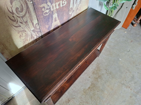 Image 1 of Colonial teak side table, console table, and console, 120x45cm, 77cm high.