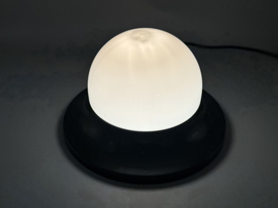 Image 1 of Plastic ceiling lamp in a modern black and white design