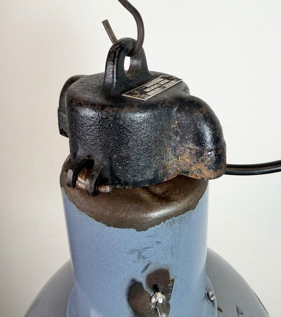 Image 1 of Industrial Grey Enamel Bauhaus Pendant Lamp, 1930s