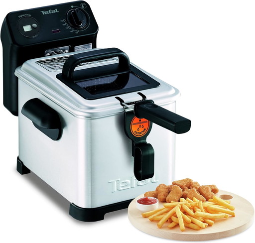Tefal Friteuse électrique semi-professionnelle, Capacité 4 L, Jusqu'à 4 personnes, Filtre à huile breveté, Zone froide, Hublot d
