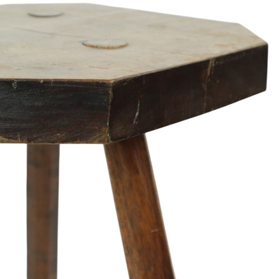 Image 1 of Old Wooden Milk Stool