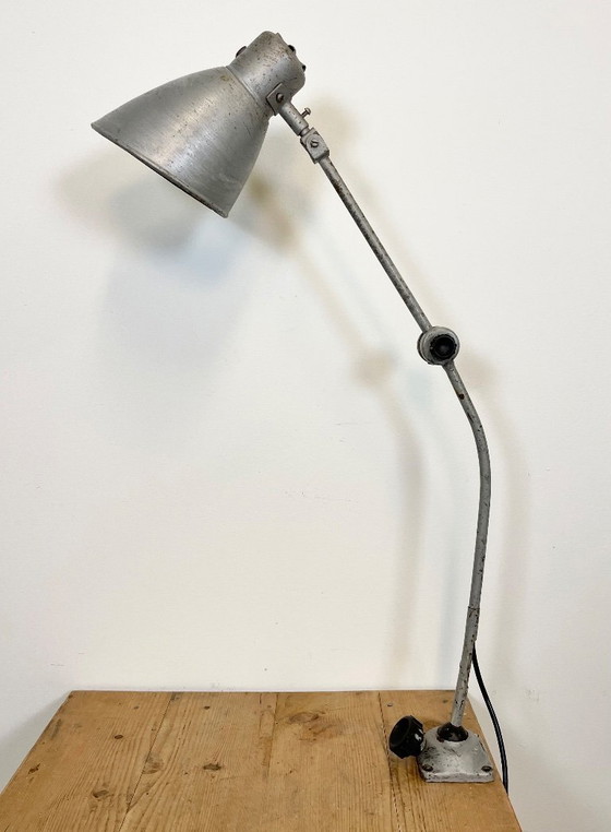 Image 1 of Große graue Tischlampe im Industriestil, 1960er Jahre