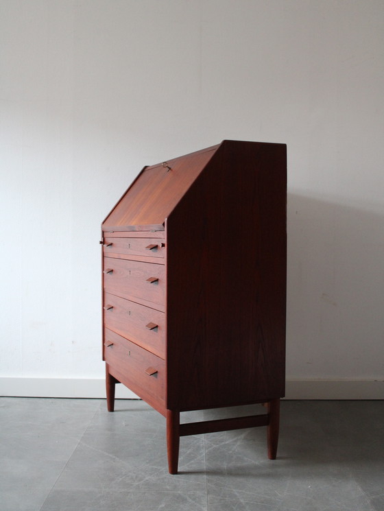 Image 1 of Vintage Deense secretaire in teak, topstuk!
