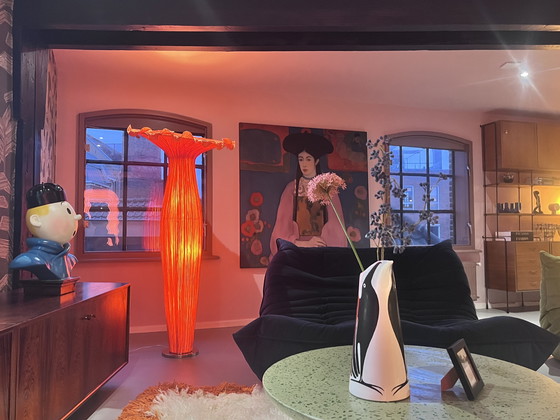 Image 1 of Lampada da terra Retro Silk Flower