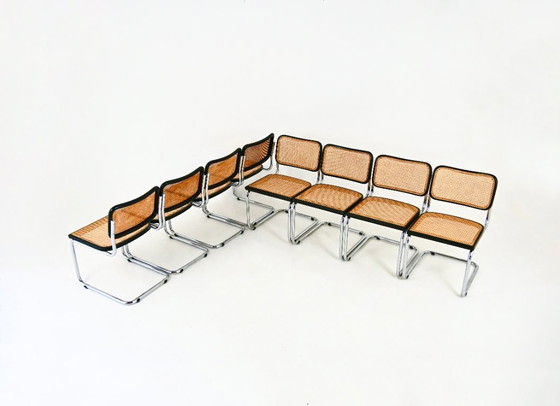 Image 1 of Sedie da pranzo stile B32 di Marcel Breuer, set da 8