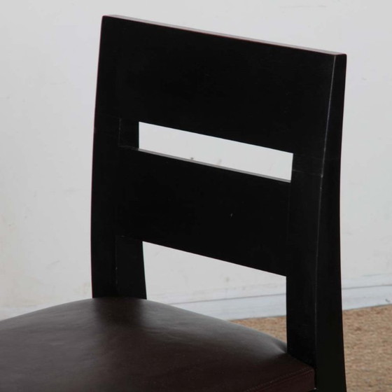 Image 1 of Silla modelo Archipel en piel, diseñada por Christian Liaigre en 1994.