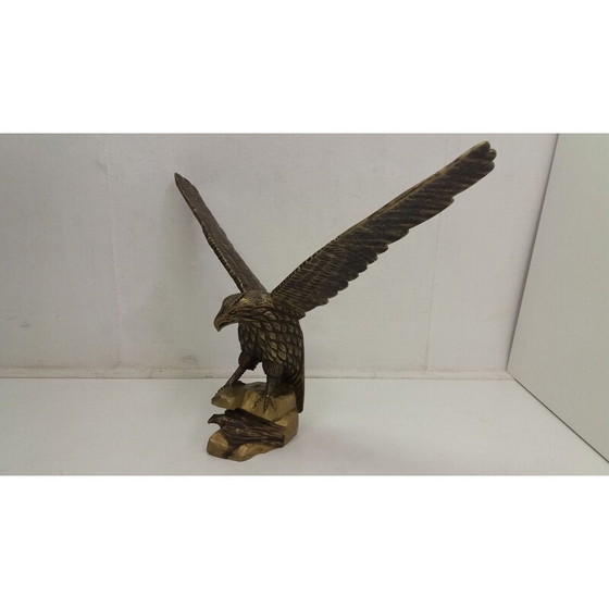 Image 1 of Vintage Art Deco wooden eagle sculpture, Germany 1920