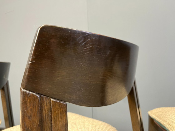 Image 1 of Satz von 5 brutalistischen Esszimmerstühlen, 1970er Jahre