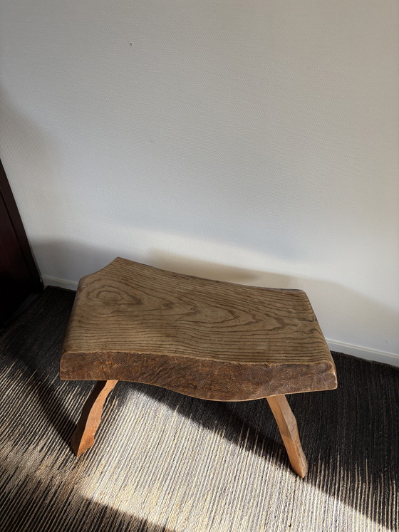 Image 1 of  Vintage massief houten bijzettafel l71cm