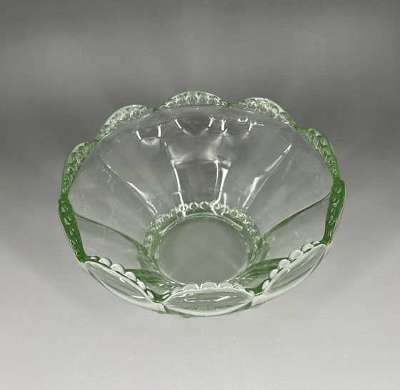 Image 1 of Uranglas Schale Schüssel Obstschale Pressglas Art Deco um 1930