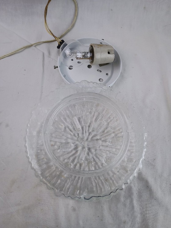 Image 1 of Authentieke Franse plafondlamp uit het midden van de 20e eeuw, inbouwmodel, van PAT ANGEM (jaren 60).