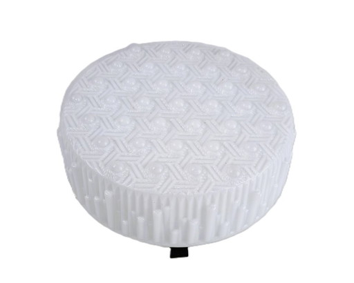 Vintage Glashütte Limburg 1960s Pressed Glass Ceiling Light - Textured White Glass Flush Mount Wall Sconce German Mid-Century