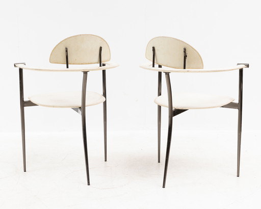 Un ensemble de quatre chaises de salle à manger Arrben/Italie « Marilyn Stiletto »